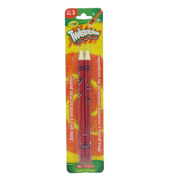 Crayola BINNEY & SMITH MEXICO, S.A. DE C.V. LAPICES ROJO CHECADOR TWISTEABLES CRAYOLA C/2PZ