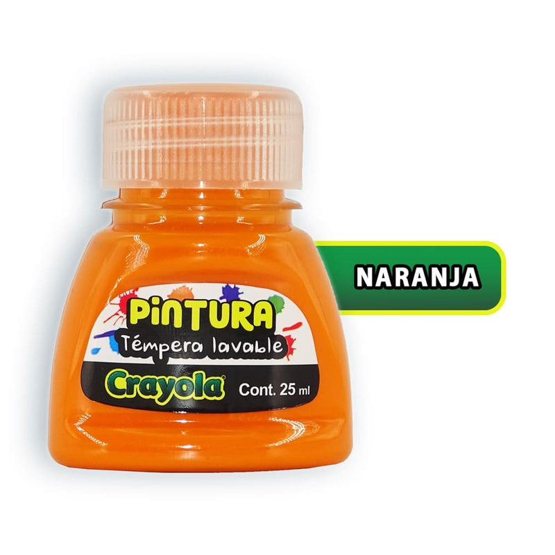 Crayola BINNEY & SMITH MEXICO, S.A. DE C.V. PINTURA TEMPERA CRAYOLA 25ML NARANJA