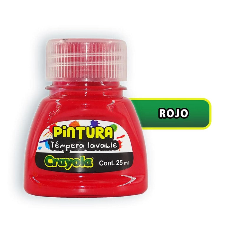 Crayola BINNEY & SMITH MEXICO, S.A. DE C.V. PINTURA TEMPERA CRAYOLA 25ML ROJO