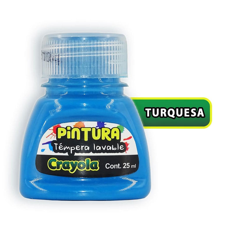 Crayola BINNEY & SMITH MEXICO, S.A. DE C.V. PINTURA TEMPERA CRAYOLA 25ML TURQUESA