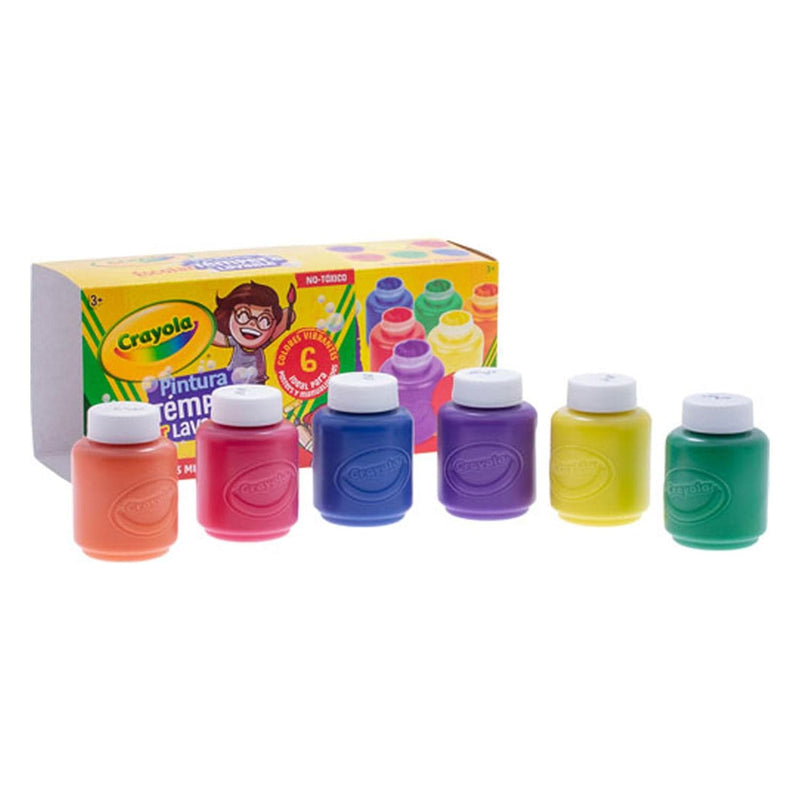 Crayola BINNEY & SMITH MEXICO, S.A. DE C.V. PINTURA TEMPERA CRAYOLA 59ML C/6PZ