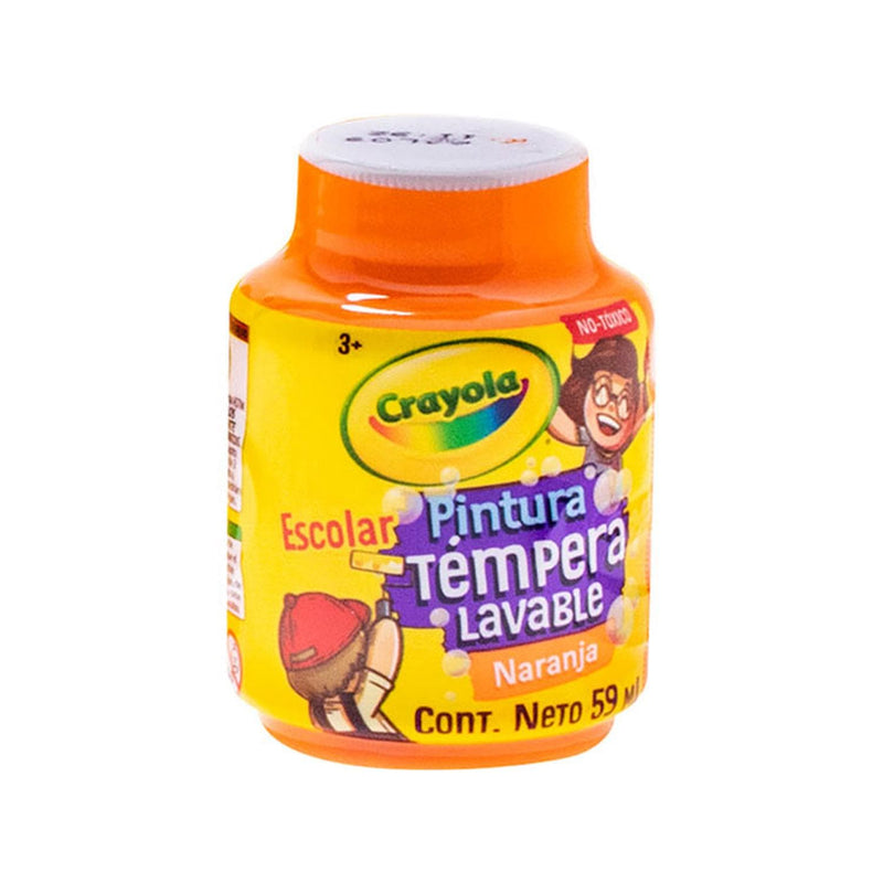 Crayola BINNEY & SMITH MEXICO, S.A. DE C.V. PINTURA TEMPERA CRAYOLA 59ML NARANJA