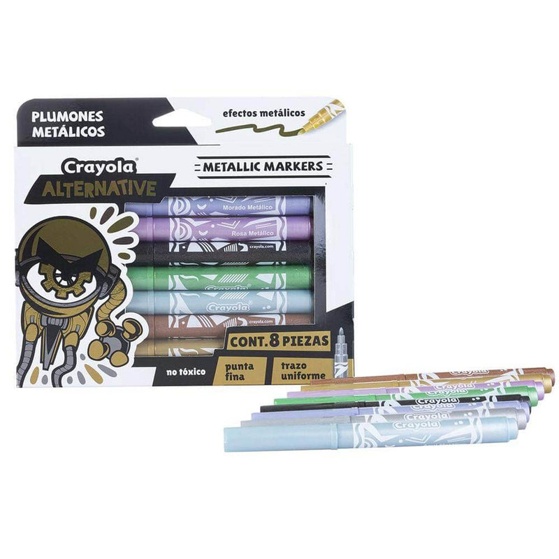 Crayola BINNEY & SMITH MEXICO, S.A. DE C.V. PLUMONES ALTERNATIVE CRAYOLA C/8PZ METALLIC