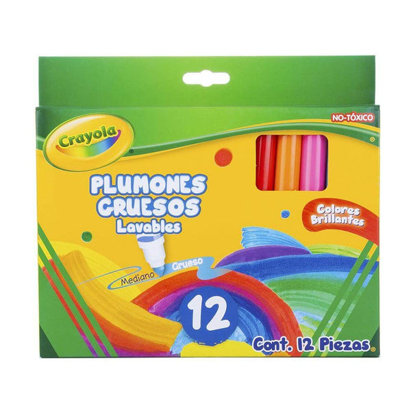 Crayola BINNEY & SMITH MEXICO, S.A. DE C.V. PLUMONES JUMBO TIPS LAVABLES CRAYOLA C/12PZ