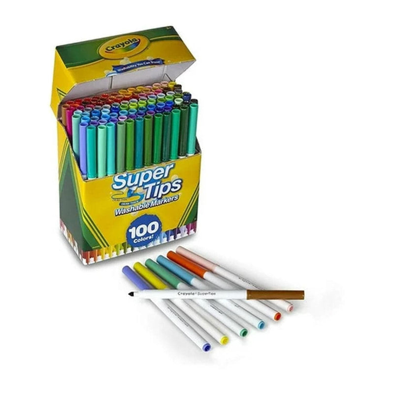 Crayola BINNEY & SMITH MEXICO, S.A. DE C.V. PLUMONES SUPER TIPS DELGADO LAVABLE C/100PZ