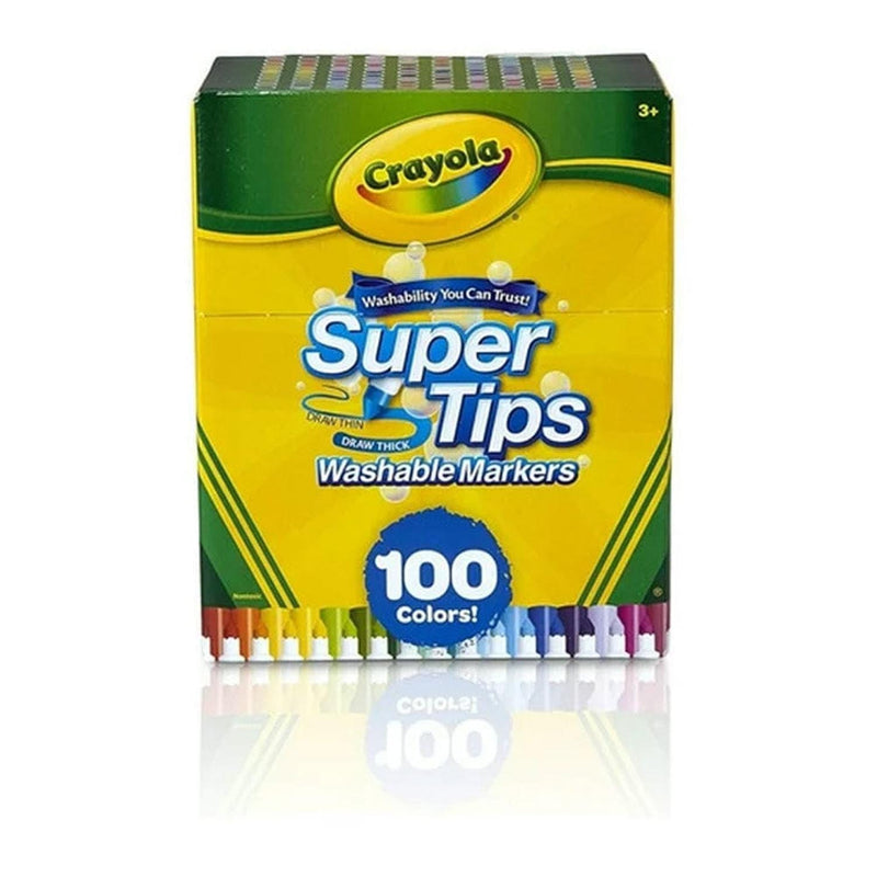 Crayola BINNEY & SMITH MEXICO, S.A. DE C.V. PLUMONES SUPER TIPS DELGADO LAVABLE C/100PZ