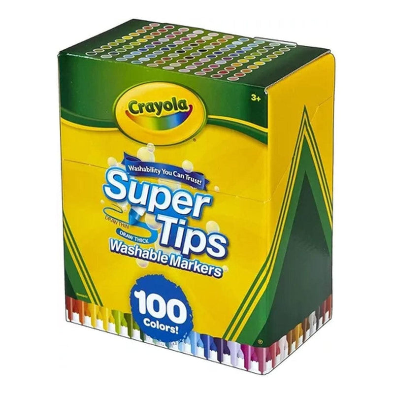 Crayola BINNEY & SMITH MEXICO, S.A. DE C.V. PLUMONES SUPER TIPS DELGADO LAVABLE C/100PZ