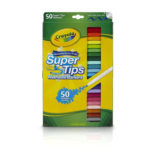 Crayola BINNEY & SMITH MEXICO, S.A. DE C.V. PLUMONES SUPER TIPS DELGADOS LAVABLE C/50PZ