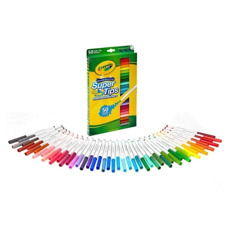 Crayola BINNEY & SMITH MEXICO, S.A. DE C.V. PLUMONES SUPER TIPS DELGADOS LAVABLE C/50PZ