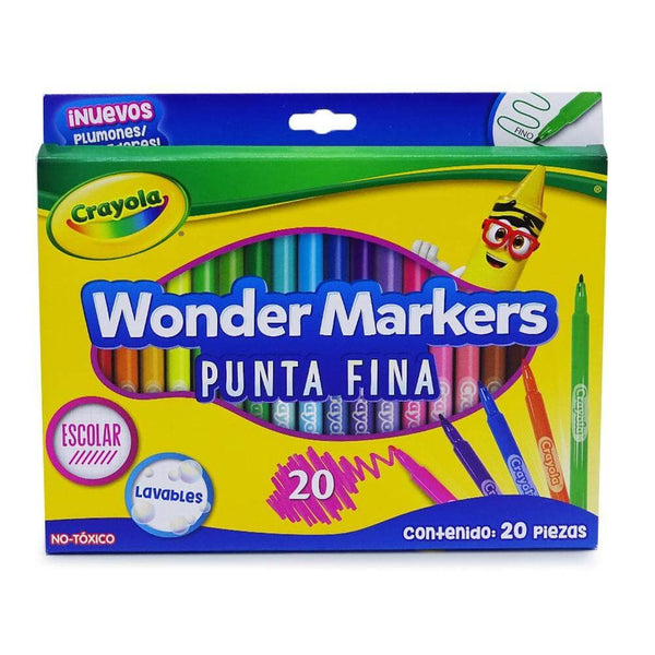 Crayola BINNEY & SMITH MEXICO, S.A. DE C.V. PLUMONES WONDER MARKERS CRAYOLA C/20PZ