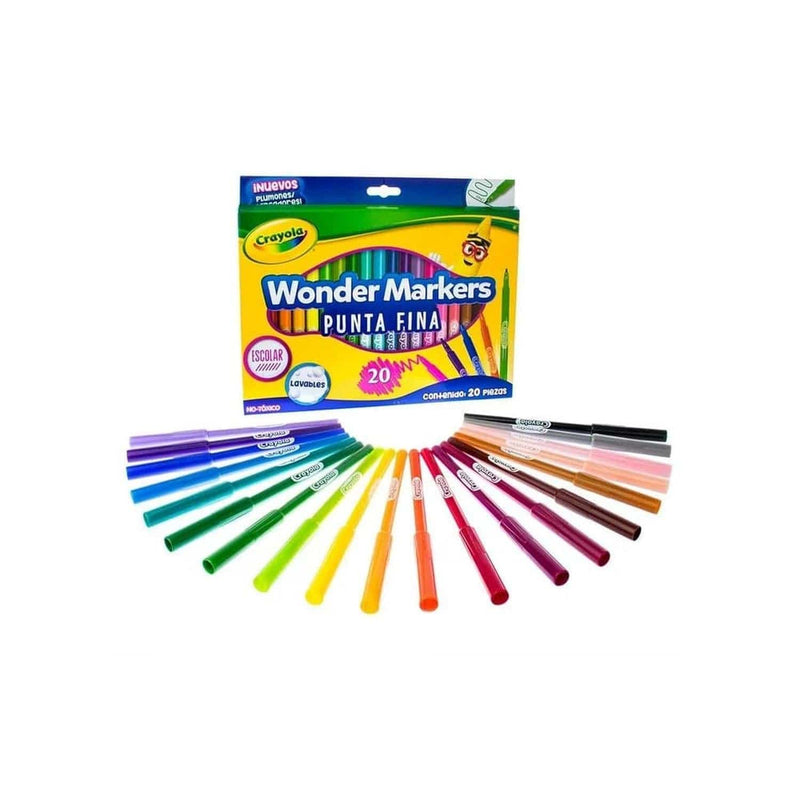 Crayola BINNEY & SMITH MEXICO, S.A. DE C.V. PLUMONES WONDER MARKERS CRAYOLA C/20PZ