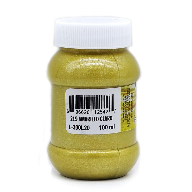 Createx DECOART, S.A. DE C.V. PINTURA ACRILICA CREATEX 100ML MET. NACARADO AMARILLO CLARO