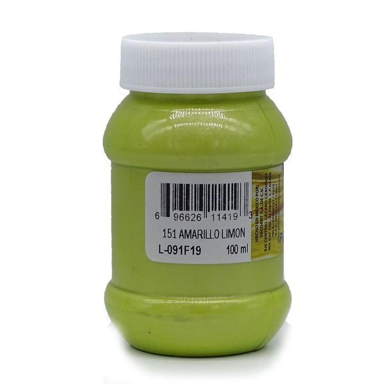 Createx DECOART, S.A. DE C.V. PINTURA ACRILICA CREATEX 100ML MET. NACARADO AMARILLO LIMON