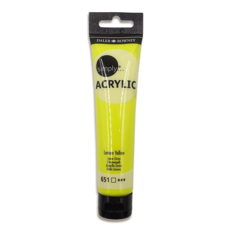 Daler & Rowney ARTE, DIXON COMERCIALIZADORA, SA DE CV TUBO PINTURA ACRILICA SIMPLY DALER & ROWNEY 75ML AMARILLO LIMON