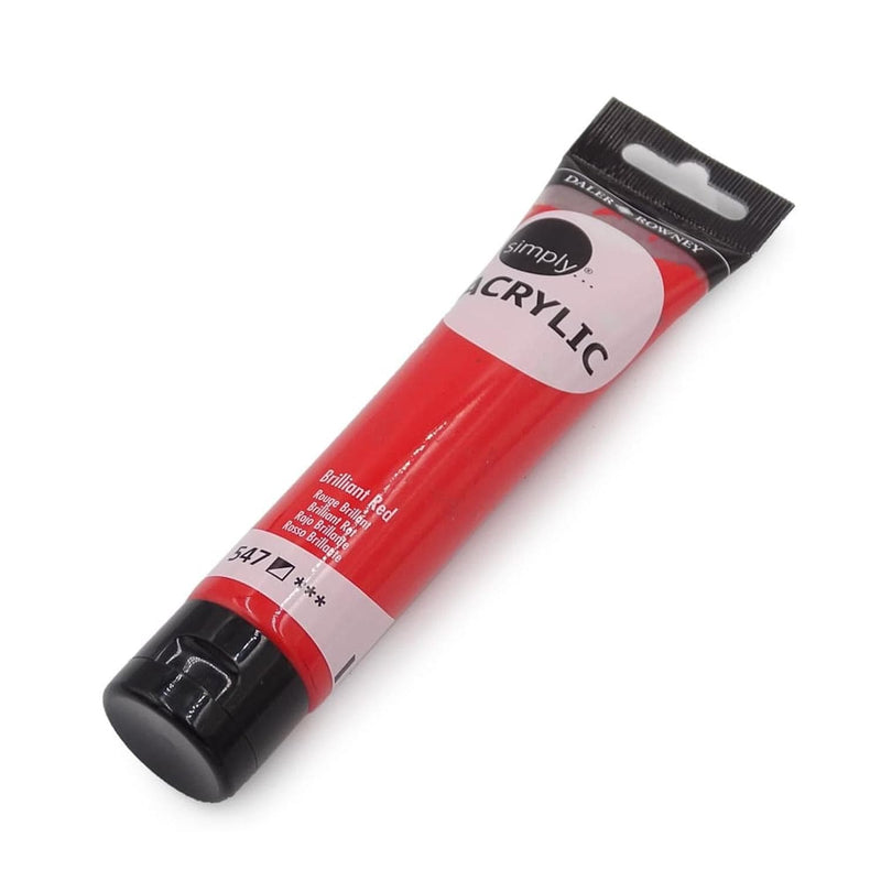 Daler & Rowney ARTE, DIXON COMERCIALIZADORA, SA DE CV TUBO PINTURA ACRILICA SIMPLY DALER & ROWNEY 75ML ROJO BRILLANTE