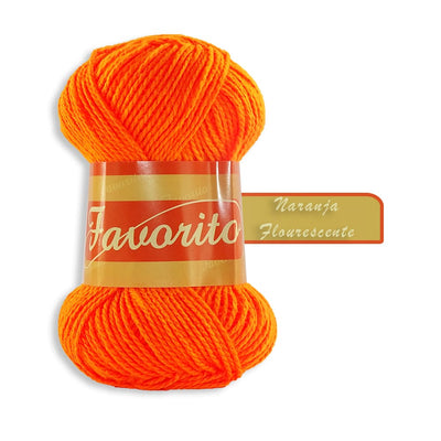 Favorito OMEGA DISTRIBUIDORES DE HILO, S.A. DE C.V. NARANJA FLOURESCENTE ESTAMBRE FAVORITO OMEGA 50GR COLORES A ELEGIR