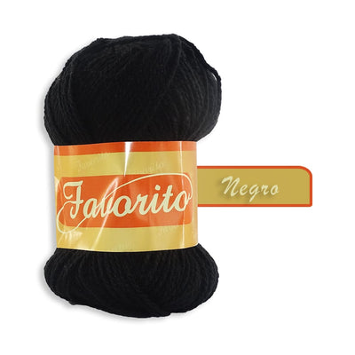 Favorito OMEGA DISTRIBUIDORES DE HILO, S.A. DE C.V. NEGRO ESTAMBRE FAVORITO OMEGA 50GR COLORES A ELEGIR