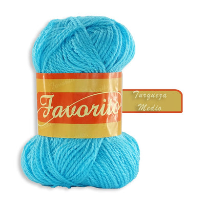 Favorito OMEGA DISTRIBUIDORES DE HILO, S.A. DE C.V. TURQUESA MEDIO ESTAMBRE FAVORITO OMEGA 50GR COLORES A ELEGIR