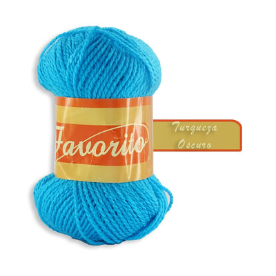 Favorito OMEGA DISTRIBUIDORES DE HILO, S.A. DE C.V. TURQUESA OSCURO ESTAMBRE FAVORITO OMEGA 50GR COLORES A ELEGIR