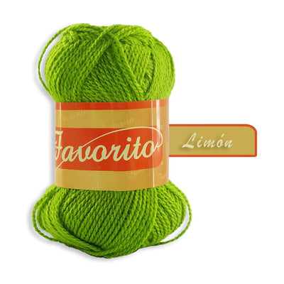Favorito OMEGA DISTRIBUIDORES DE HILO, S.A. DE C.V. VERDE LIMON ESTAMBRE FAVORITO OMEGA 50GR COLORES A ELEGIR