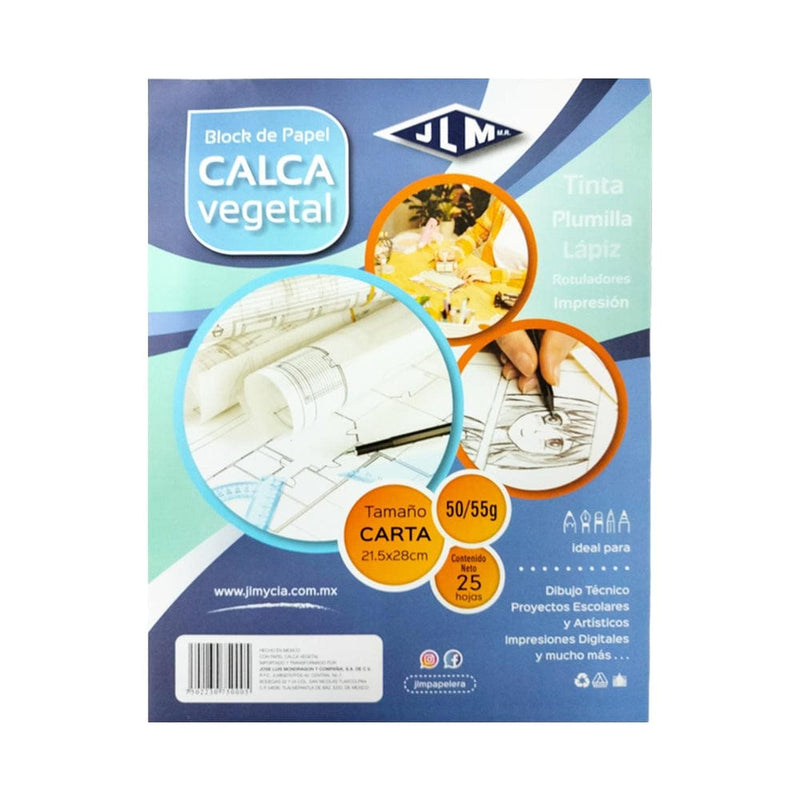 Imperial CORPORACION PAPELERA IMPERIAL, S.A. DE C.V. BLOCK PAPEL VEGETAL CARTA CON 25H 55G