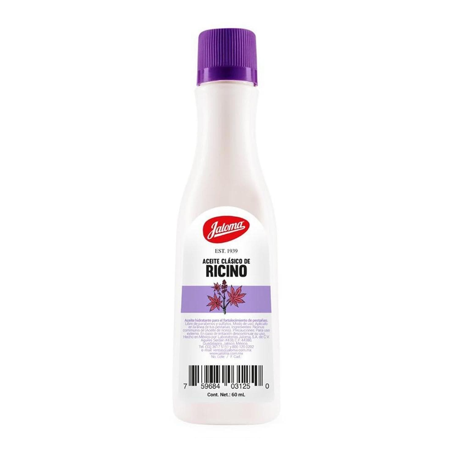Jaloma LABORATORIOS JALOMA, S.A. DE C.V. ACEITE DE RICINO, FRASCO 60ML JALOMA