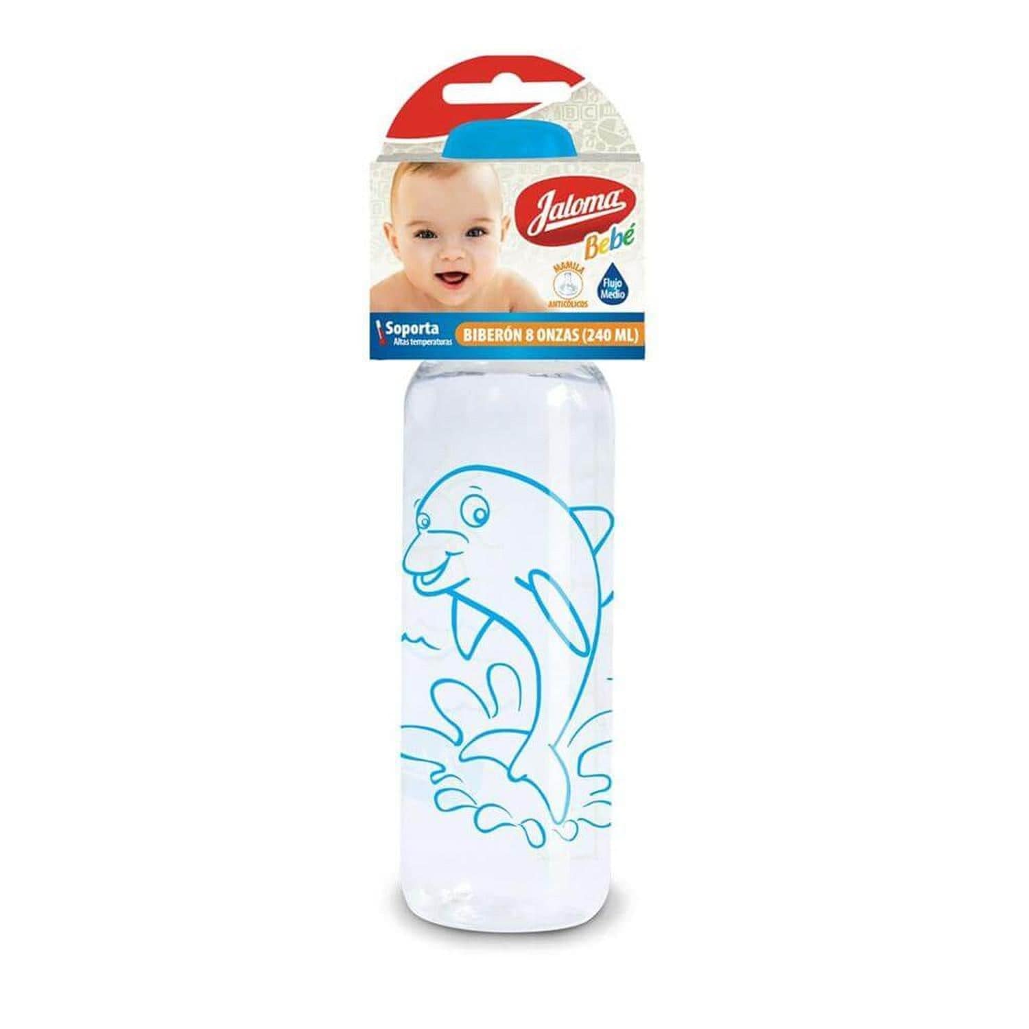 Jaloma LABORATORIOS JALOMA, S.A. DE C.V. BIBERON 8OZ TAPA AZUL JALOMA