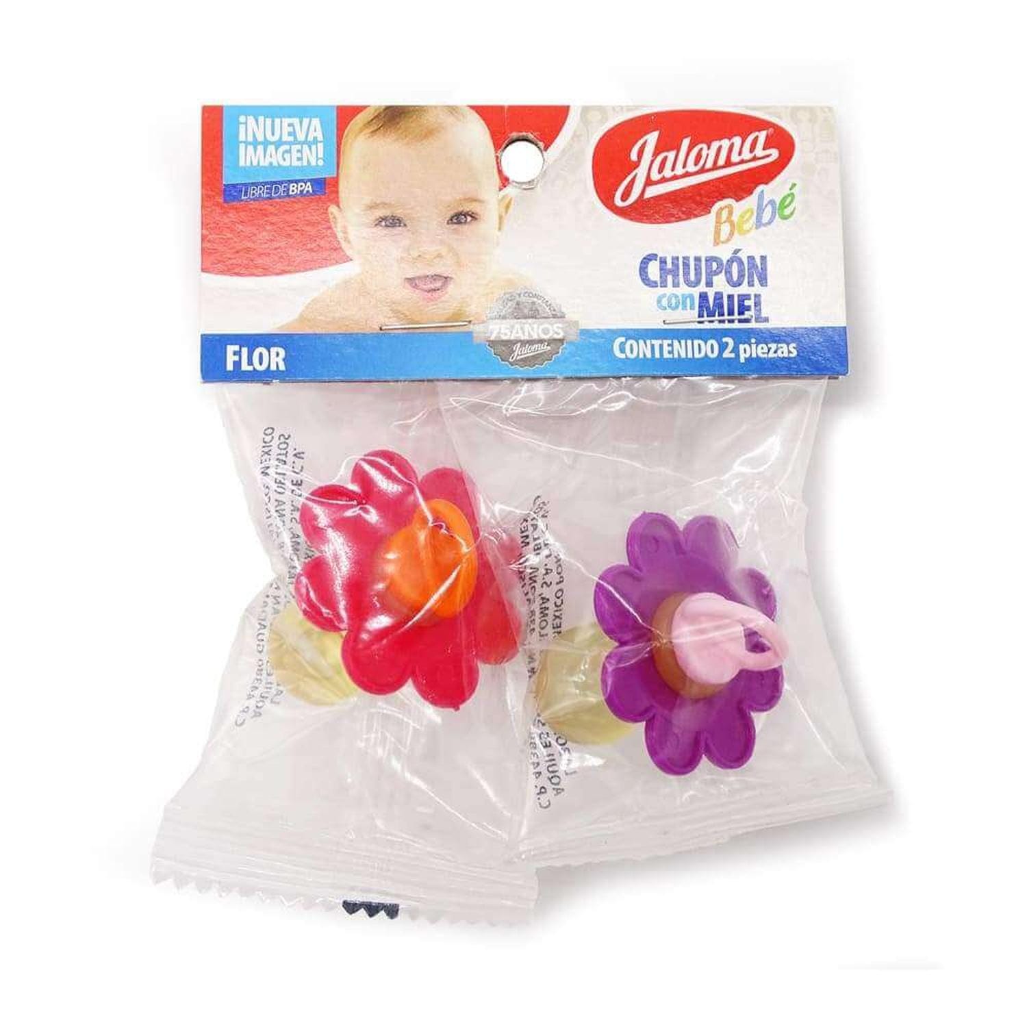 Jaloma LABORATORIOS JALOMA, S.A. DE C.V. CHUPON FIGURA FLOR C/MIEL DUO JALOMA