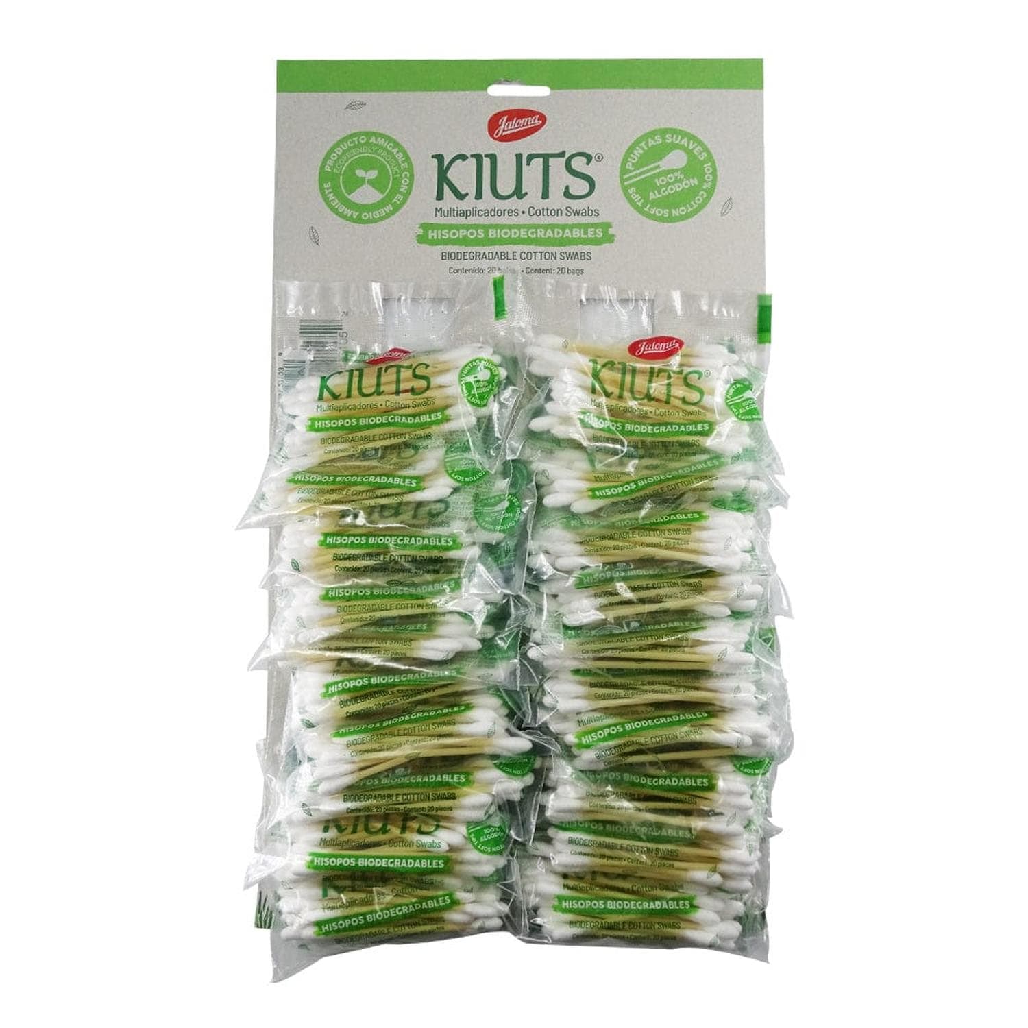Jaloma LABORATORIOS JALOMA, S.A. DE C.V. HISOPOS KIUTS CARTERA COTONETE C/20PZ JALOMA