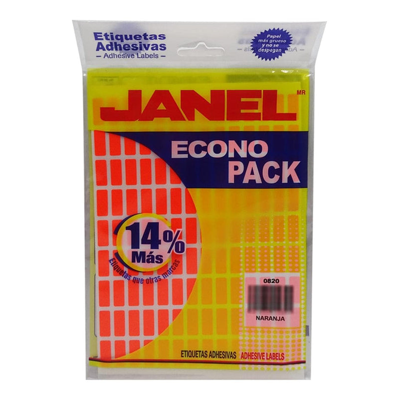 Janel JANEL, S.A. DE C.V. ETIQUETA JANEL ECONOPACK 08X20 NARANJA