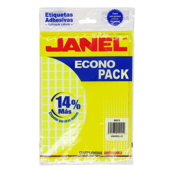 Janel JANEL, S.A. DE C.V. ETIQUETA JANEL ECONOPACK 09X13 AMARILLO