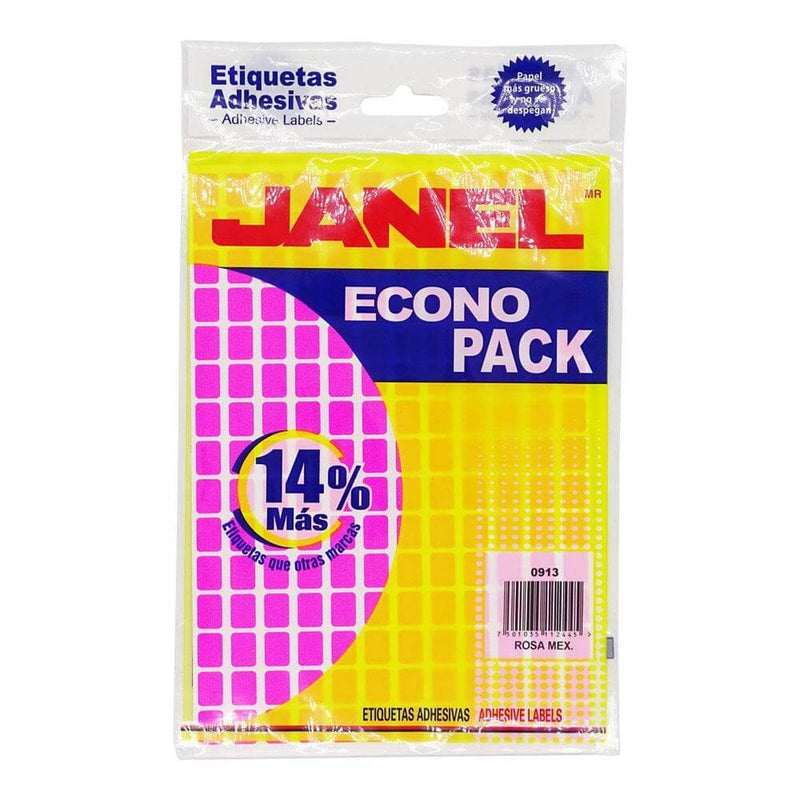 Janel JANEL, S.A. DE C.V. ETIQUETA JANEL ECONOPACK 09X13 ROSA MEX