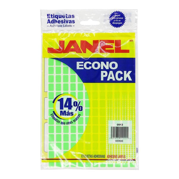 Janel JANEL, S.A. DE C.V. ETIQUETA JANEL ECONOPACK 09X13 VERDE