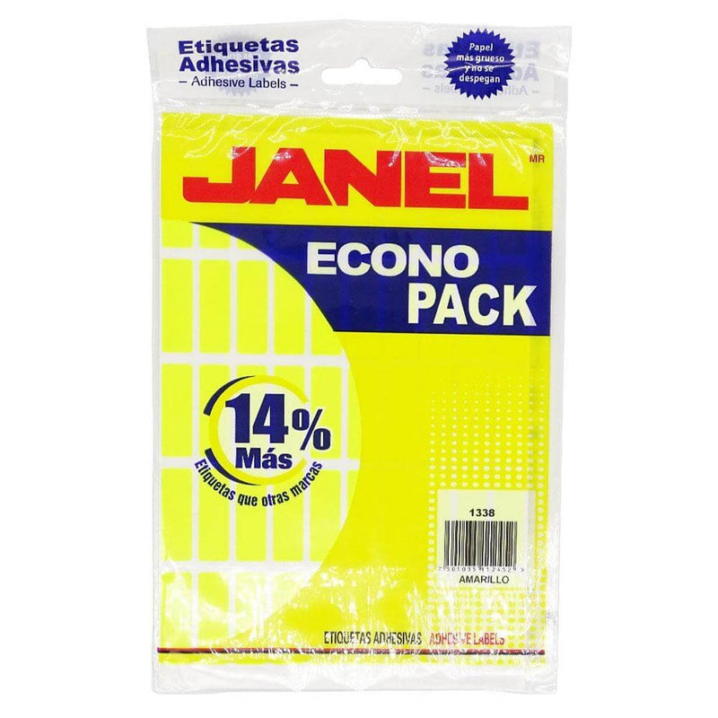 Janel JANEL, S.A. DE C.V. ETIQUETA JANEL ECONOPACK 13X38 AMARILLO