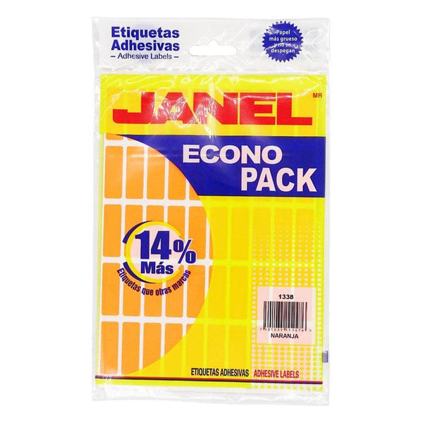 Janel JANEL, S.A. DE C.V. ETIQUETA JANEL ECONOPACK 13X38 NARANJA