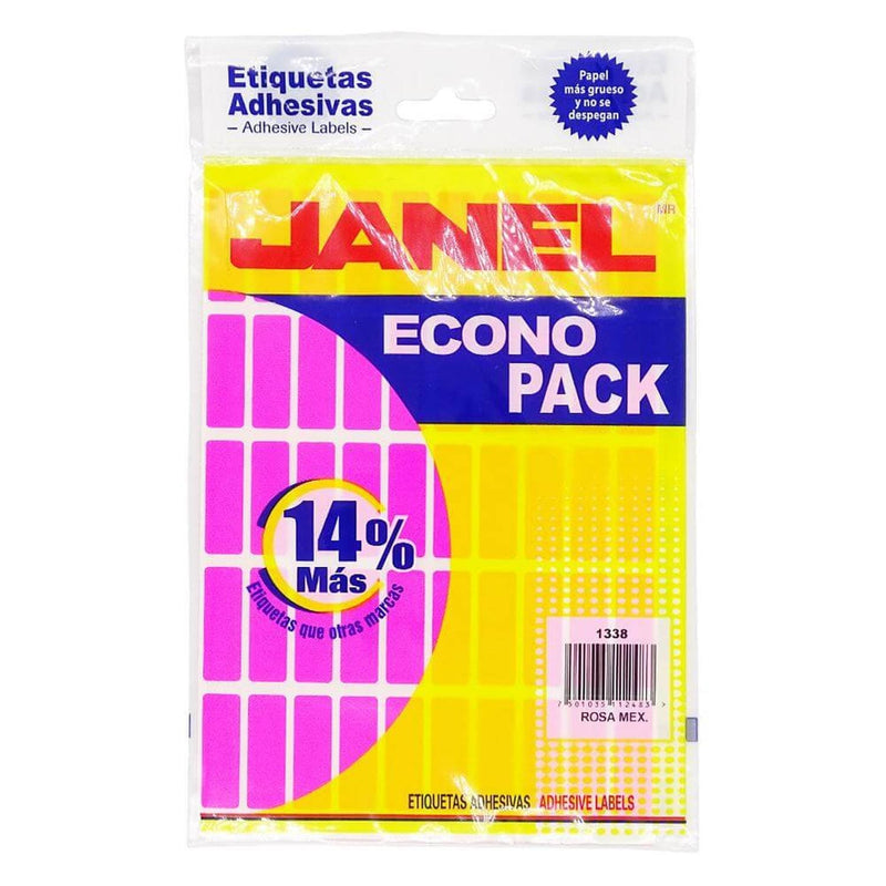 Janel JANEL, S.A. DE C.V. ETIQUETA JANEL ECONOPACK 13X38 ROSA MEX