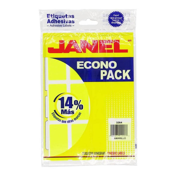 Janel JANEL, S.A. DE C.V. ETIQUETA JANEL ECONOPACK 32X64 AMARILLO