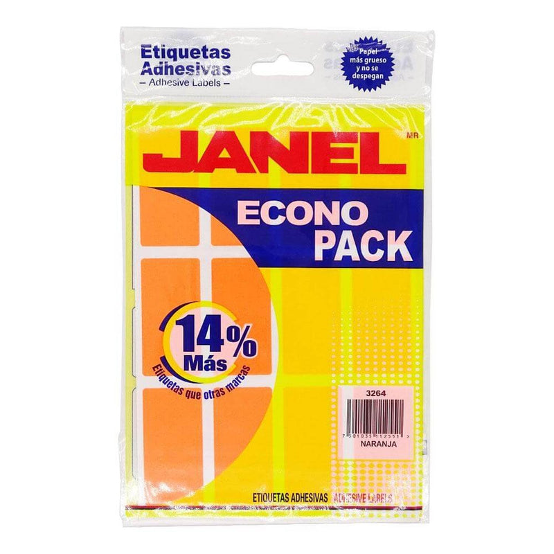 Janel JANEL, S.A. DE C.V. ETIQUETA JANEL ECONOPACK 32X64 NARANJA