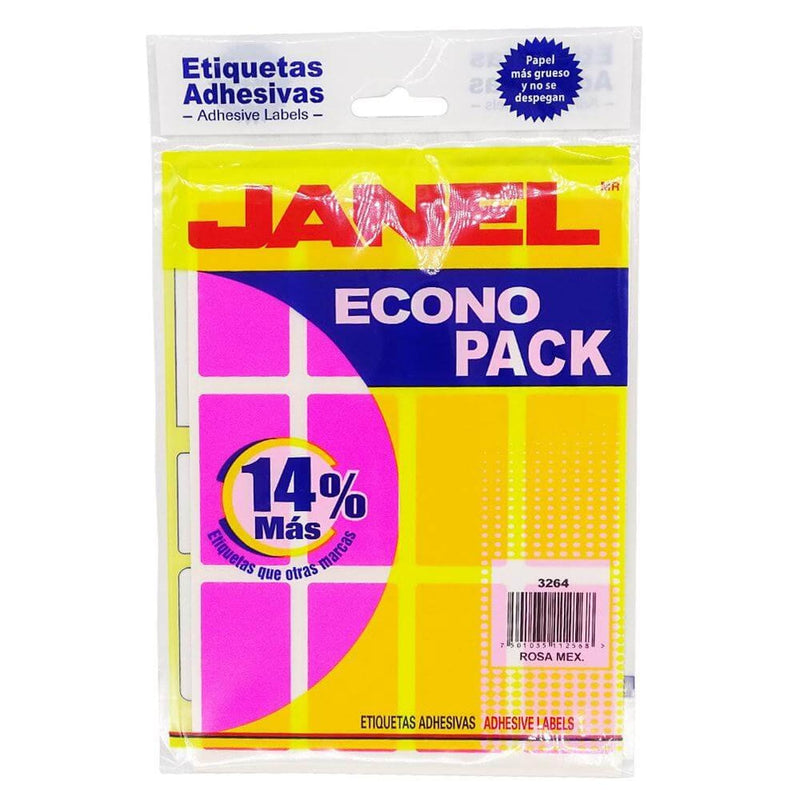 Janel JANEL, S.A. DE C.V. ETIQUETA JANEL ECONOPACK 32X64 ROSA MEX