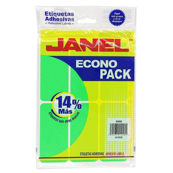 Janel JANEL, S.A. DE C.V. ETIQUETA JANEL ECONOPACK 50X00 VERDE