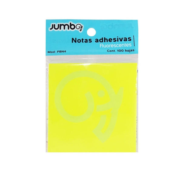 Jumbo JUMBO ESCOLAR, SA DE CV BLOCK DE NOTAS JUMBO C/100H 3X3 COLORES NEON