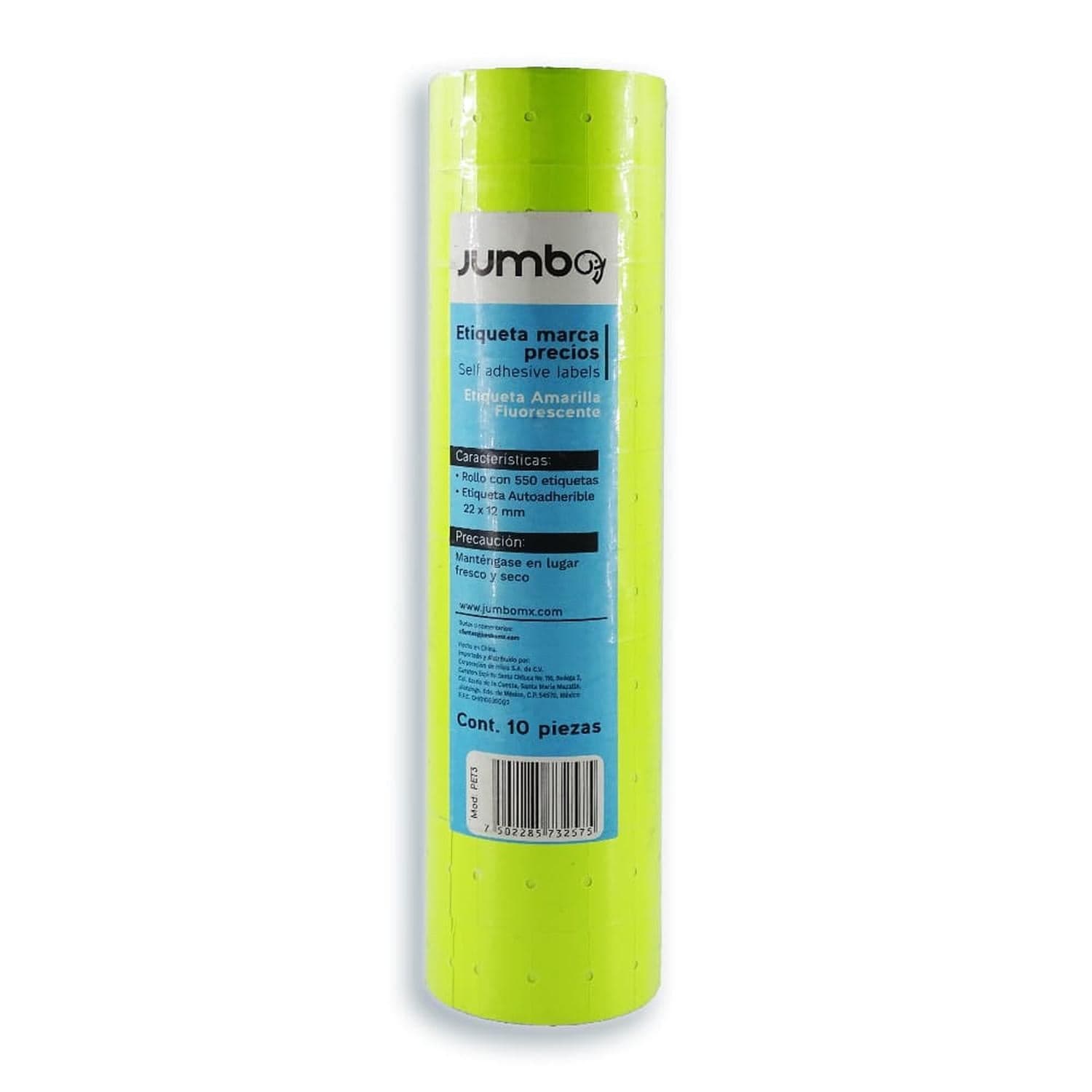 Jumbo JUMBO ESCOLAR, SA DE CV ETIQUETA MARCA PRECIOS 22 X 12 MM JUMBO AMARILLA