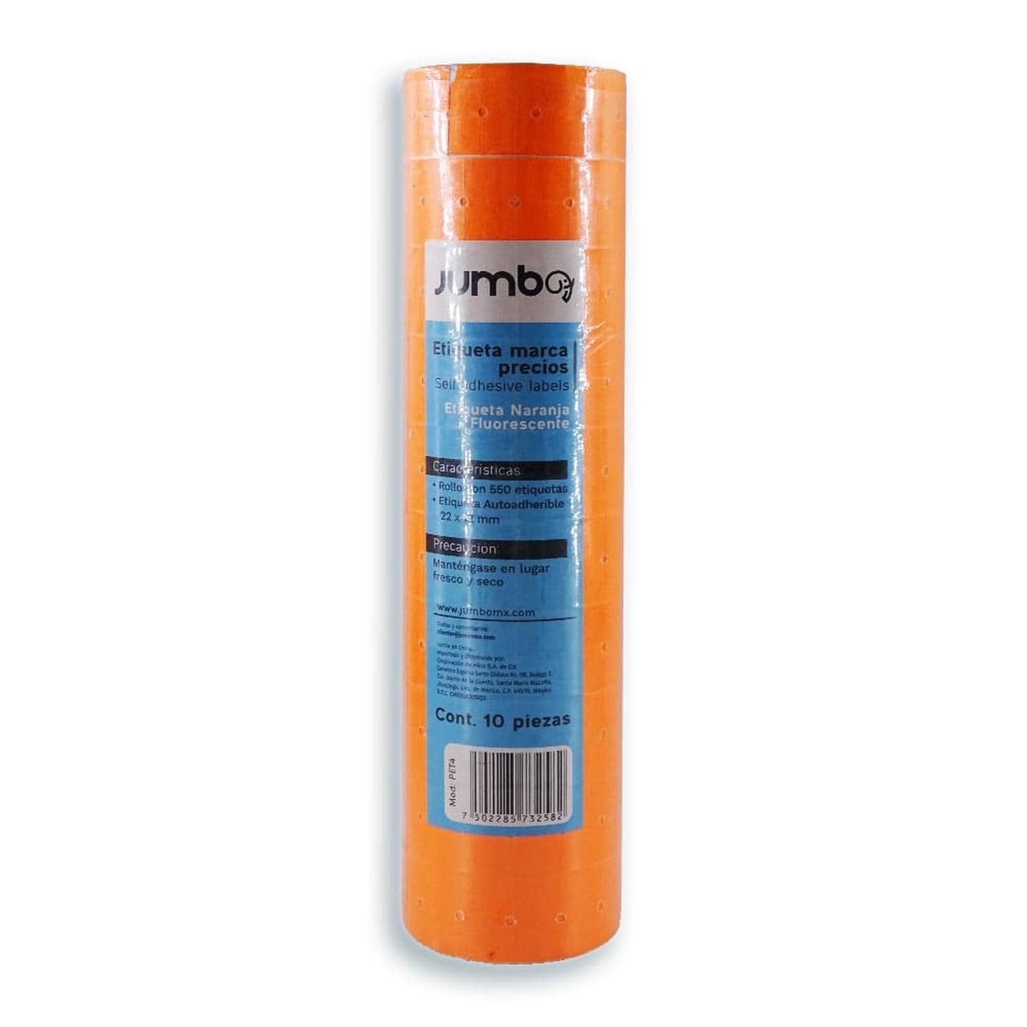 Jumbo JUMBO ESCOLAR, SA DE CV ETIQUETA MARCA PRECIOS 22 X 12 MM JUMBO NARANJA