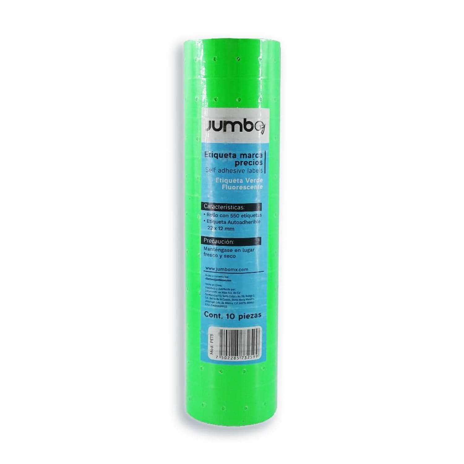 Jumbo JUMBO ESCOLAR, SA DE CV ETIQUETA MARCA PRECIOS 22 X 12 MM JUMBO VERDE