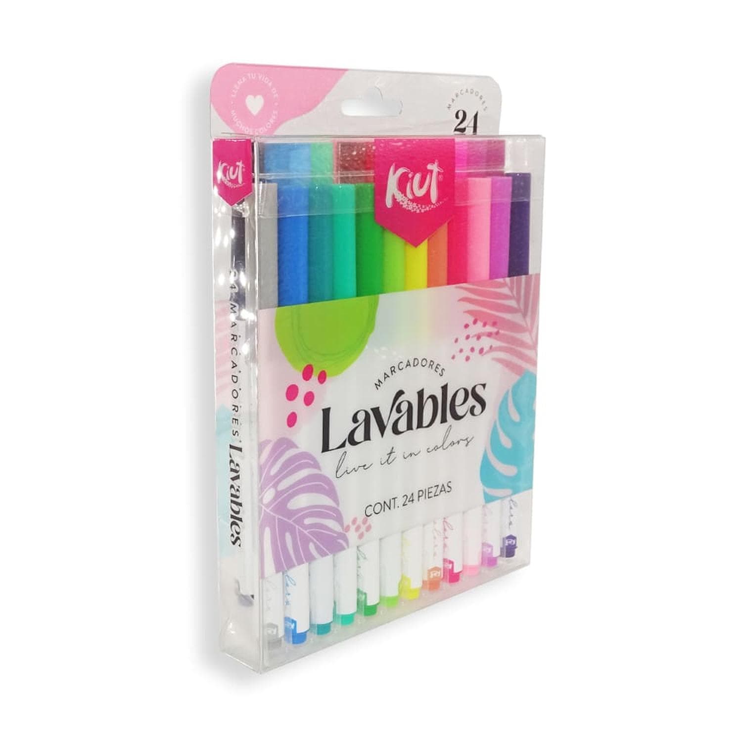 Kiut CARVAJAL EDUCACION, S.A. DE C.V. PLUMONES LAVABLES PUNTA FINA C/24PZ KIUT