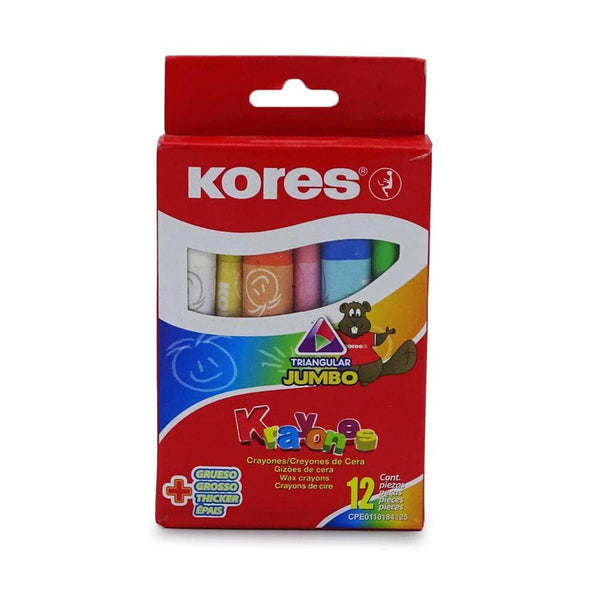 Kores INDUSTRIAS KORES DE MEXICO, S.A. DE C.V. CRAYONES JUMBO TRIANGULAR C/12PZ KORES