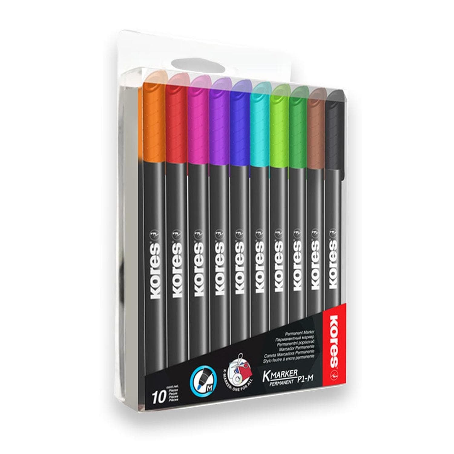 Kores INDUSTRIAS KORES DE MEXICO, S.A. DE C.V. MARCADOR PERMANENTE P1 MEDIO C/10PZ KORES