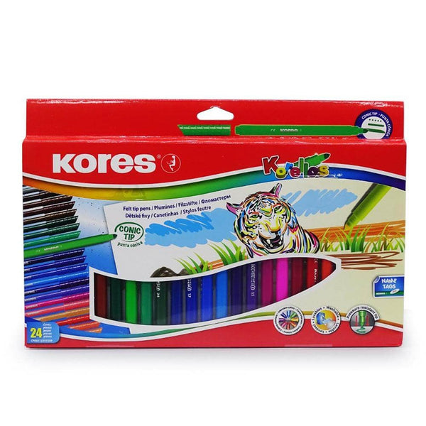 Kores INDUSTRIAS KORES DE MEXICO, S.A. DE C.V. PLUMONES KORELLO P.CONICA C/24PZ KORES