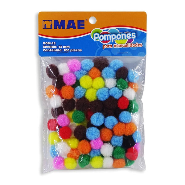 MAE SOLUCIONES DE DISTRIBUCION INTEGRAL, S.A. DE C.V. BOLSA POMPONES C/100PZ DE 13MM