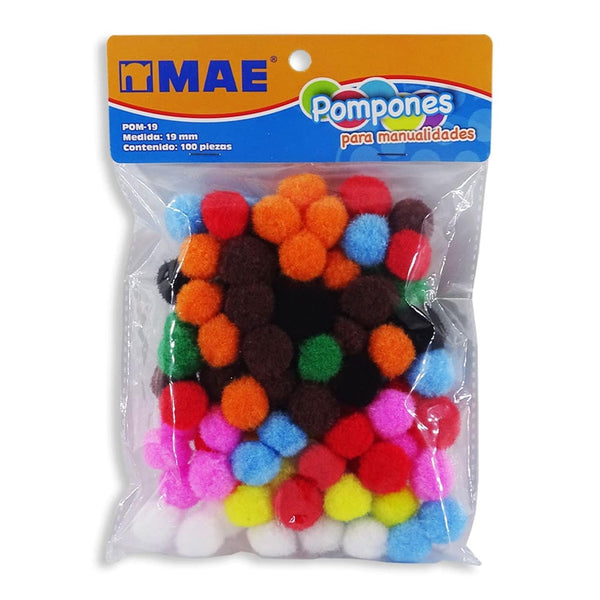 MAE SOLUCIONES DE DISTRIBUCION INTEGRAL, S.A. DE C.V. BOLSA POMPONES C/100PZ DE 19MM